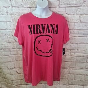 NWT Torrid 3x 22/24 Plus Hot Pink Nirvana Tee